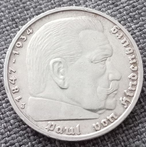 5 рейхсмарок 1939 J