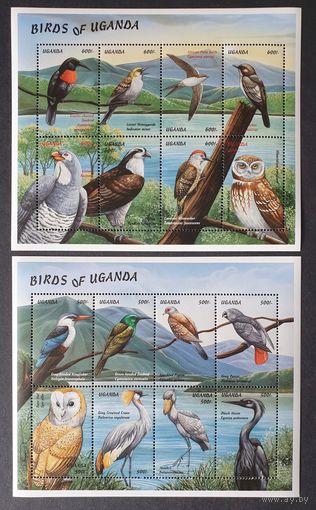 Фауна. Птицы Уганды 2МЛ Уганда 1999 MNH** Mi 2143-2158 18e кат