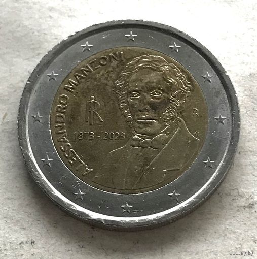 Италия 2 евро 2023 - 150 лет со дня смерти Алессандро Мандзони