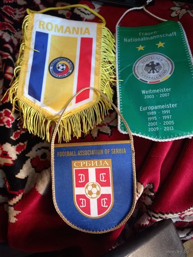 Вымпел официальный Федерации футбола Германия, Румыния, Сербия