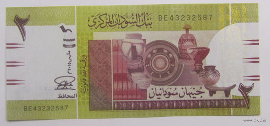 Судан 2 фунта 2015 г Unc