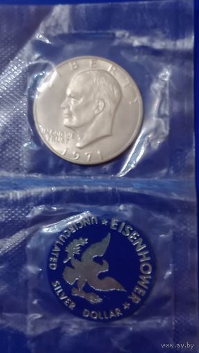 США 1 доллар 1971 серебро