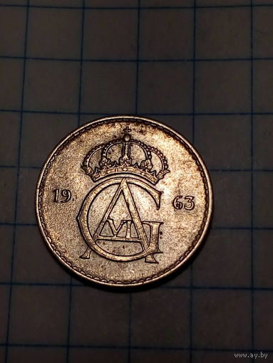 10 эре Швеция 1963 год