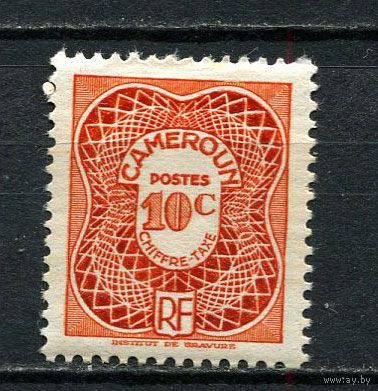 Французские колонии - Камерун - 1947 - Цифры 10С. Portomarken - [Mi.25p] - 1 марка. MH.  (Лот 94EJ)-T2P25