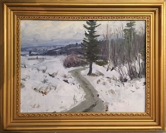 Азгур Г.Г;30/40см;1954г;"Зимняя дорожка";к/м