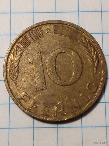10 пфеннигов ФРГ 1990 A год
