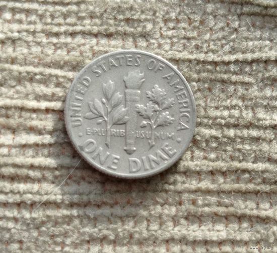 Werty71 США 1 дайм 10 центов 1967 Рузвельт Факел