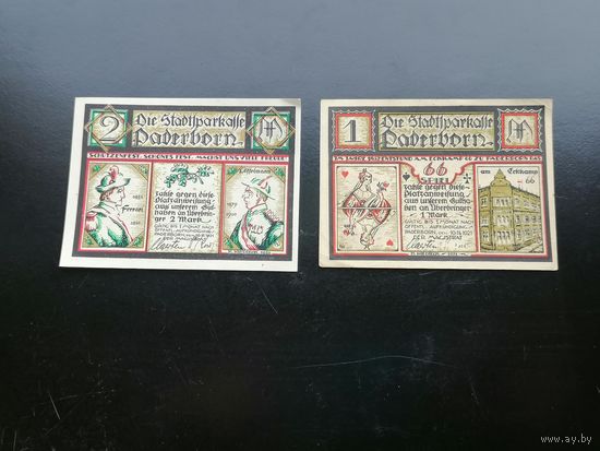 Германия-нотгельд   1 2 марки 1921 Paderborn