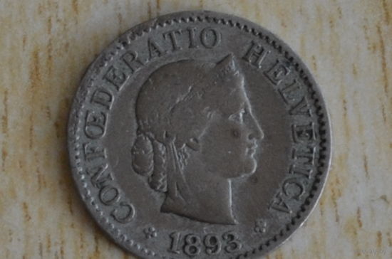 Швейцария 5 раппенов 1893