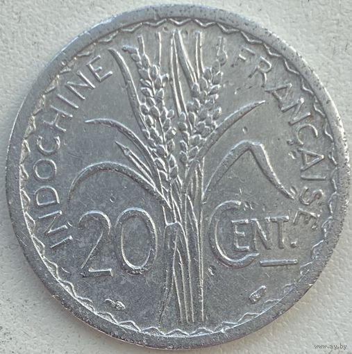 Индокитай Французский 20 центов 1945 г.