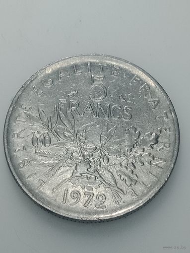 Франция 5 франков 1972 года .