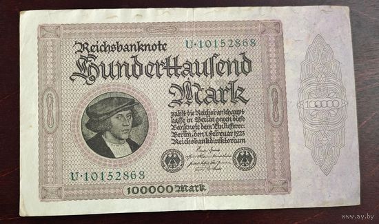 1923 год Германия 100000 марок