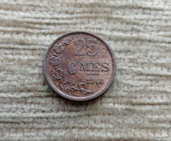 Werty71 Люксембург 25 сантимов 1946 Блеск