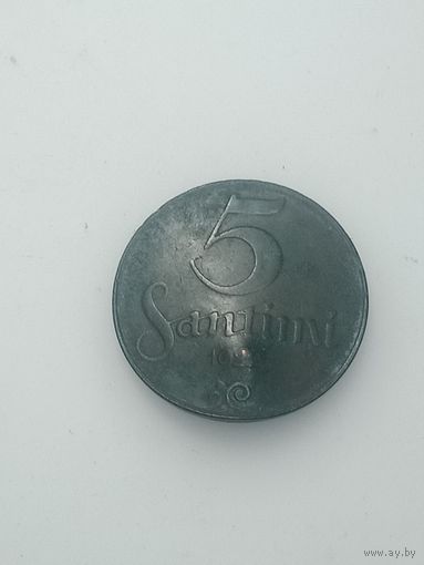Латвия 5 сантимов  1922 года .