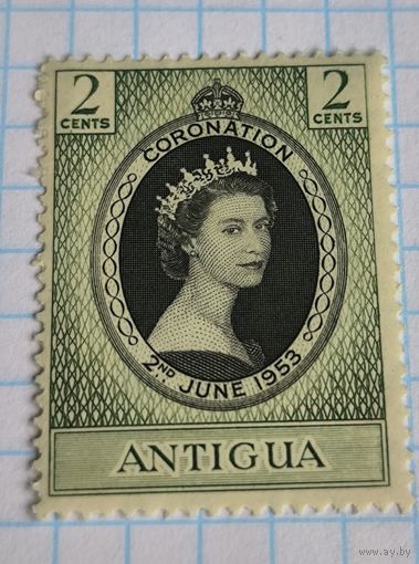 БРИТАНСКИЕ КОЛОНИИ АНТИГУА 1953 ГОД КОРОНАЦИЯ ЕЛИЗАВЕТЫ II