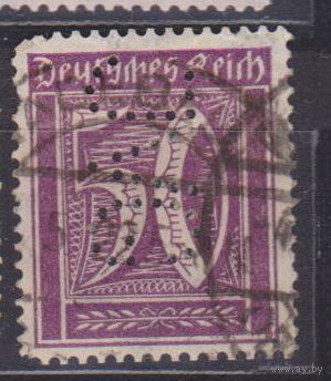 Германия третий рейх   Веймарская республика 1922г Водяной знак -2,  лот 10 с ПЕРФИНОМ буквы JVG