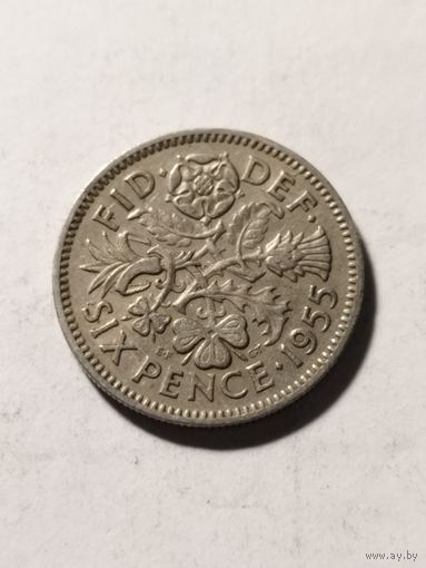 Великобритания 6 пенсов 1955