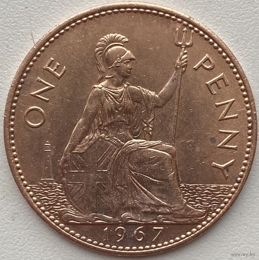 Великобритания 1 пенни 1967 г.