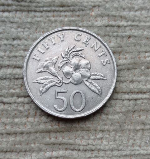 Werty71 Сингапур 50 центов 1986
