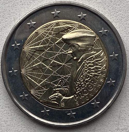 Словакия 2 евро 2022 г. 35 лет программы Эразмус (Erasmus)