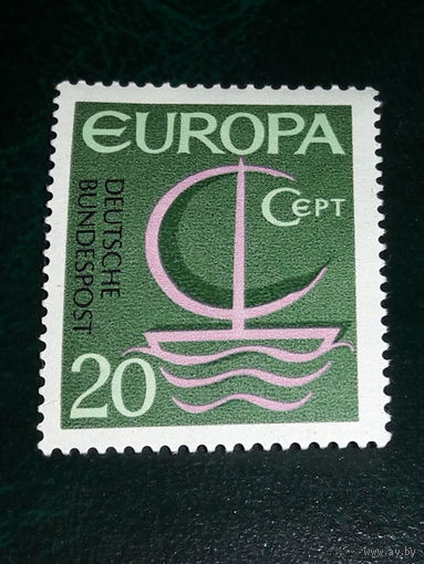 Германия ФРГ 1966 Европа СЕПТ Europa CEPT чистая марка