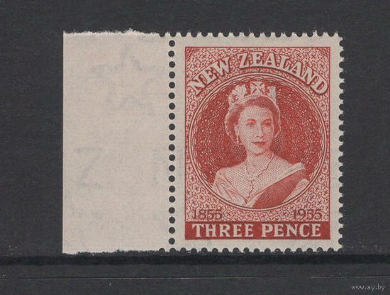 Новая Зеландия 1955 ** 100 лет почтовой марке, Королева Елизавета II  (Mi 349 )