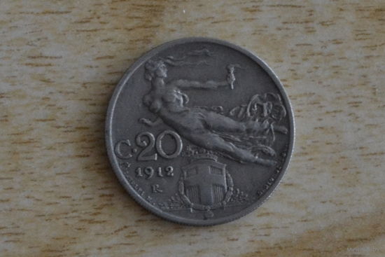 Италия 20 чентезимо 1912