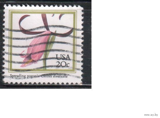 США-1984, (Мих.1685) , гаш. , Цветы, Орхидеи