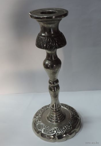 Подсвечник 70-е годы. Высота 20.5 см. Мельхиор.