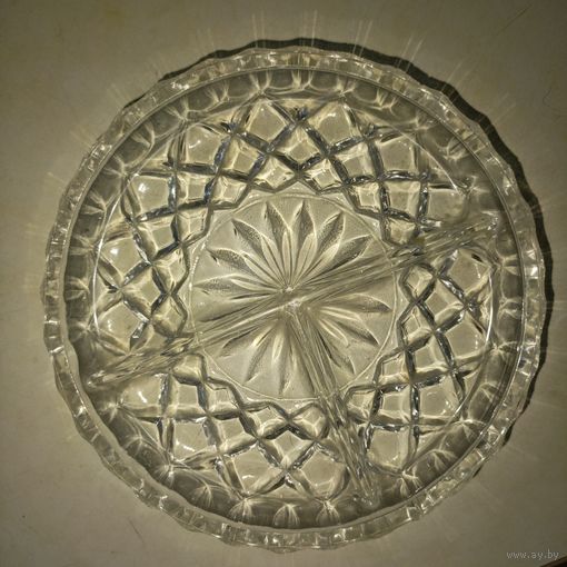 Тарелка хрусталь десертная