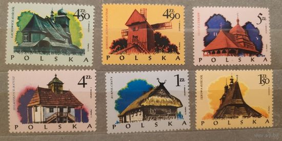 Польша 1973. Архитектура . Деревянное зодчество Дома **