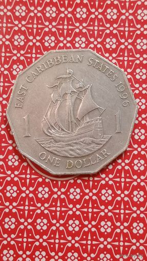 Восточные Карибы 1 доллар 1996 парусник