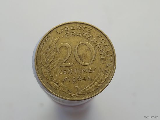 20 сантимов Франция 1964 года  лот 44