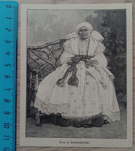 ВКЛ. Литва. Женщина в праздничной одежде. 1896