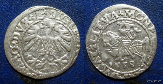 ВКЛ. Полугрош 1559 года. L/LITVA. Ivanauskas 4SA87-24 ( RR )