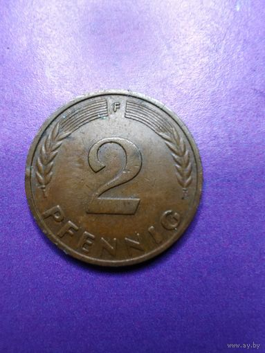 2 пфеннинга ФРГ 1958 F