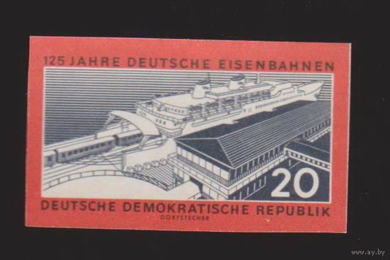Архитектура 125-летие железных дорог Германия ГДР 1960 год  лот А ЧИСТАЯ
