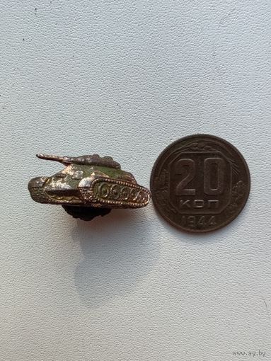 Петличная эмблема танковые войска 50-е годы СССР. С 1 рубля!