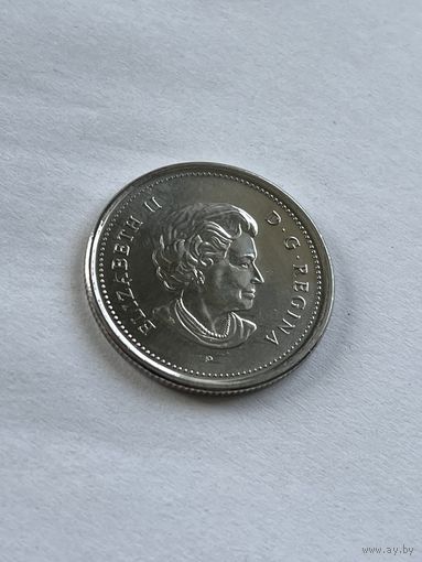 Канада  25 центов 2004