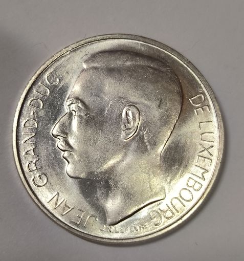 С рубля без мц! 100 франков 1964 Люксембург - крупное серебро! Горящая!