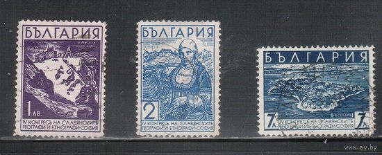 Болгария-1936, (Мих.304-306), гаш. , Славянский конгресс, (полная серия)
