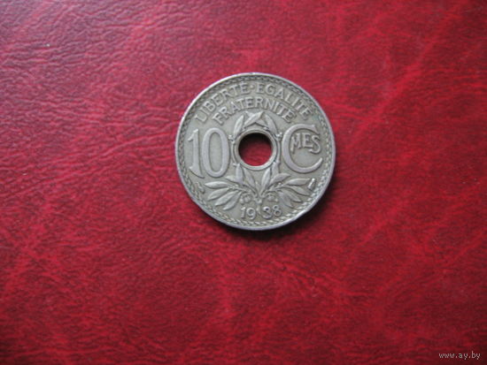10 сантимов 1938 год Франция
