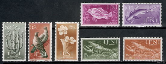 Ифни /Испания / 1953-54-56-57/ Флора / Фауна / Морская Фауна / Мульти Лот / 7 Чистых Марок