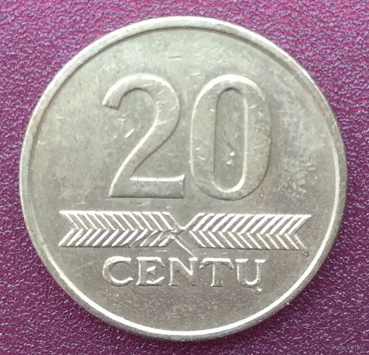 Литва. 20 центов. 1998 год