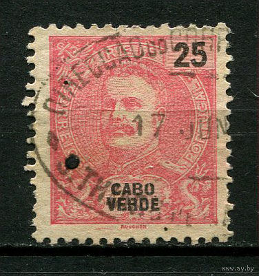 Португальские колонии - Кабо-Верде - 1903 - Король Карлуш I 25R - [Mi.78] - 1 марка. Гашеная.  (Лот 26Jw)-T9P1