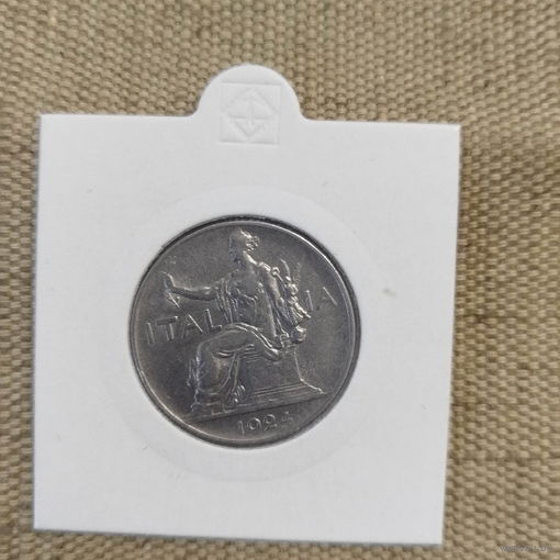Италия 1 лира 1924 год