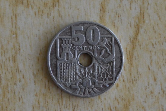 Испания 50 сентимо 1949