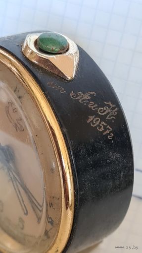 С 1 РУБЛЯ ! ЧАСЫ БУДИЛЬНИК МИР 1957 ГОД СССР РАБОЧИЕ