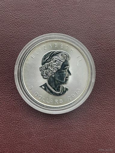 Канада 5 долларов, 2015.  "Кленовый лист".