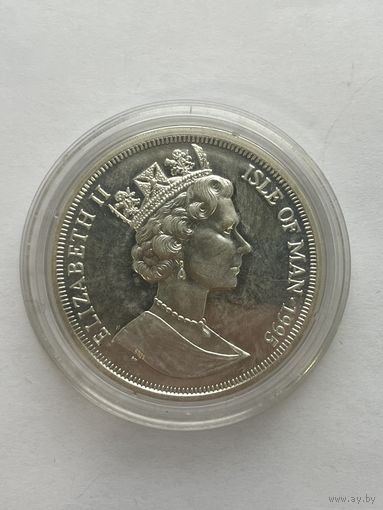 1 крона (Crown) Острова Мэн 1995 года выпуска с изображением королевы Елизаветы II